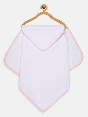 White Terry Towel With Embroidered Hood